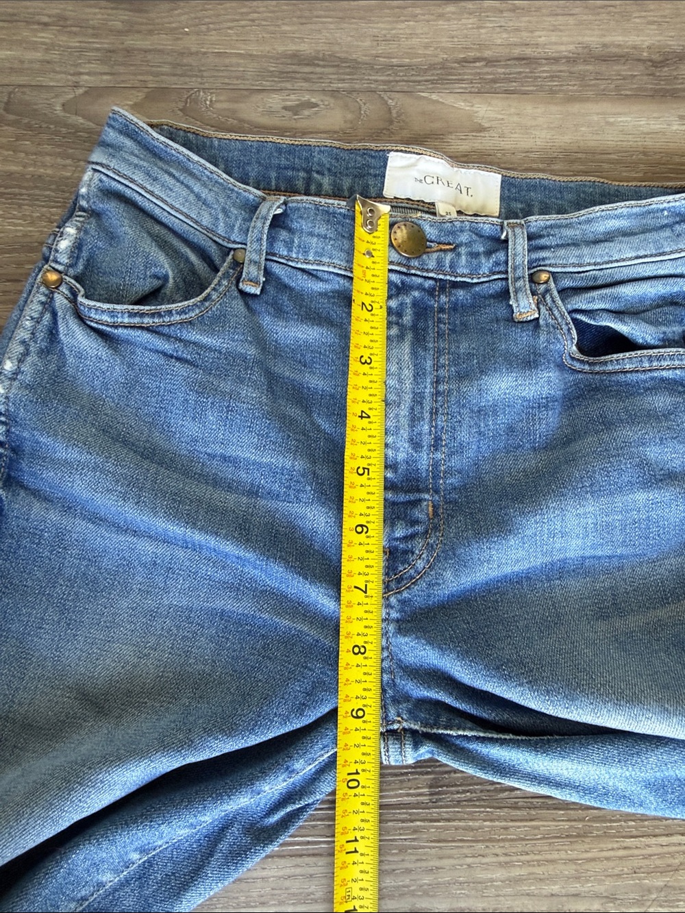 The GREAT. The NERD Light Blue Flare Cropped Jeans Size: 26 - Picture 8 of 9